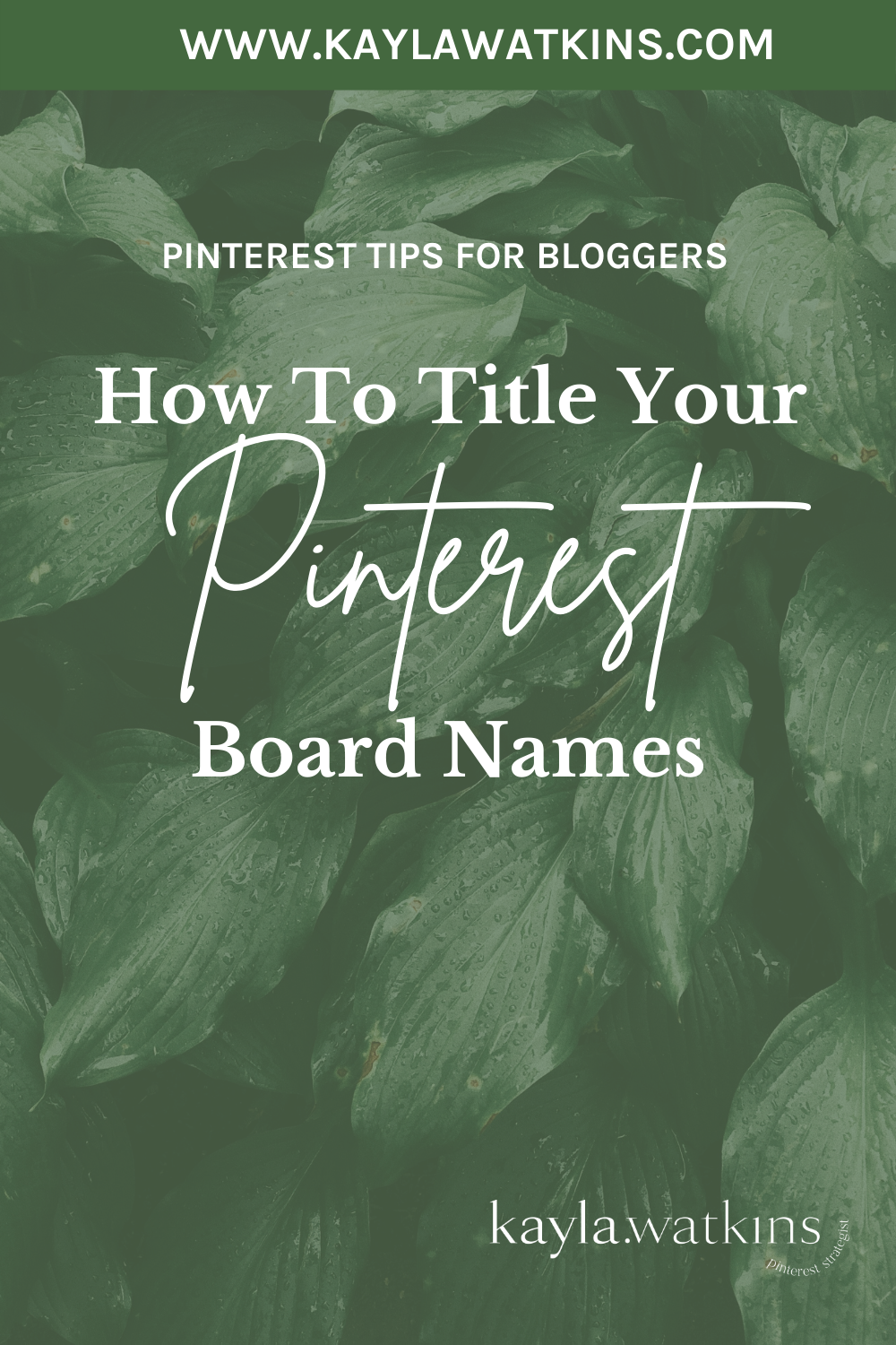 how to title pinterest boards